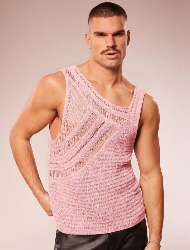 Men's Solid Color Sleeveless Knit Casual Summer Tank Top
